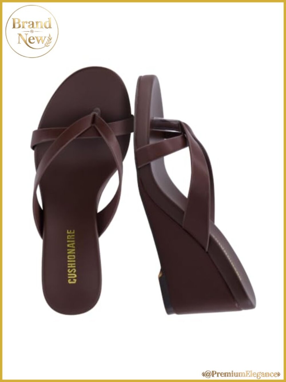 Women's Slip-On Wedge Sandals: 3-Inch Platform Flip Flops with Crossover Strap